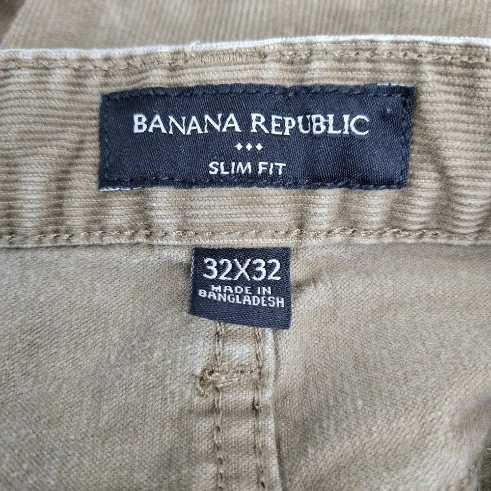 Banana Republic Men Pants 32X32‎ Khaki Corduroy Slim Fit 30